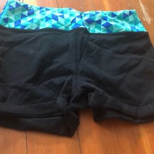 Black and blue booty shorts